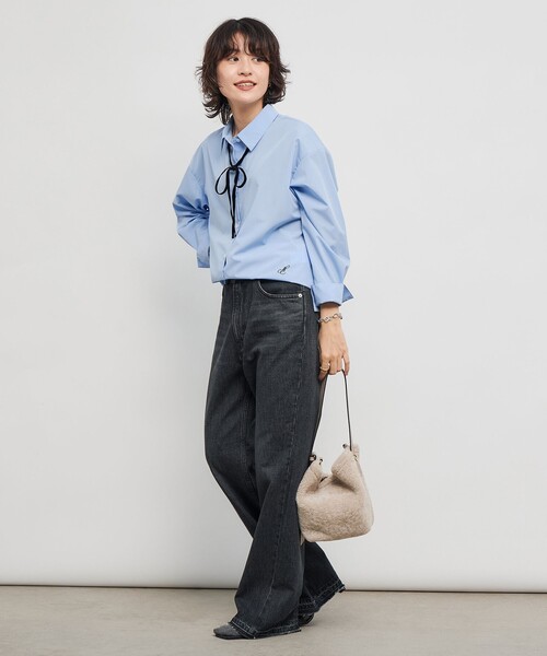 NOLLEY’S（ノーリーズ）の「ウォッシャブルリボン付きシャツ（シャツ/ブラウス・レディース・サックスブルー/キャメル/ホワイト・38/36）」の20枚目の写真