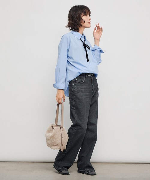 NOLLEY’S（ノーリーズ）の「ウォッシャブルリボン付きシャツ（シャツ/ブラウス・レディース・サックスブルー/キャメル/ホワイト・38/36）」の21枚目の写真