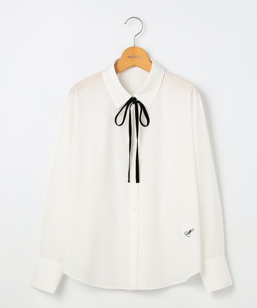 セール】ウォッシャブルリボン付きシャツ（シャツ/ブラウス