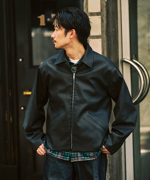 超美品✨SAINT LAURENT ウール×レザーショートブルゾン ブラック Saint Laurent《ボンバージャケット》ラムスキン ブラック 直営 (Saint