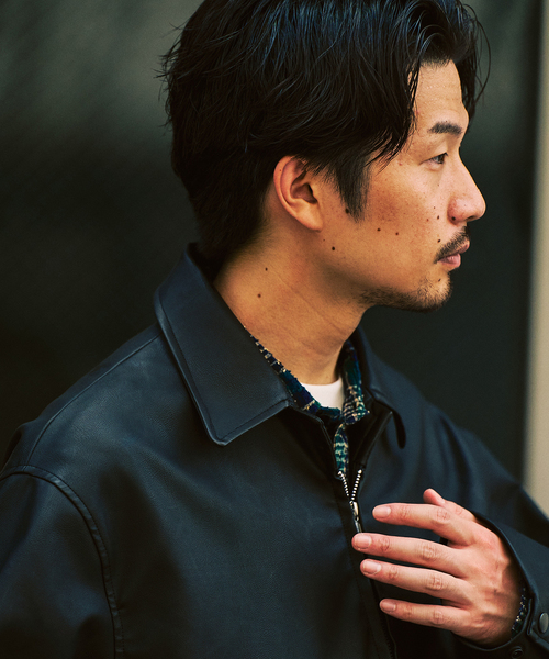 417 EDIFICE（フォーワンセブンエディフィス）の「カーフL レザーショートブルゾン（ライダースジャケット・メンズ・ブラック・MEDIUM/LARGE）」の9枚目の写真