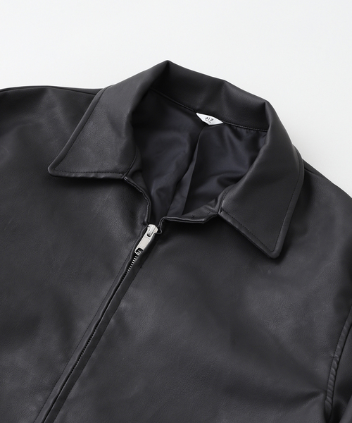 417 EDIFICE（フォーワンセブンエディフィス）の「カーフL レザーショートブルゾン（ライダースジャケット・メンズ・ブラック・MEDIUM/LARGE）」の13枚目の写真