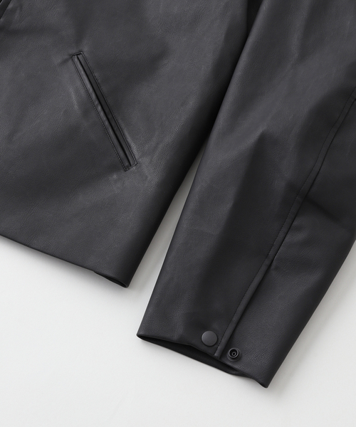 417 EDIFICE（フォーワンセブンエディフィス）の「カーフL レザーショートブルゾン（ライダースジャケット・メンズ・ブラック・MEDIUM/LARGE）」の14枚目の写真