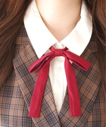 ammy.（エイミードット）の「【 ammy. / エイミードット 】  無地 ベーシック カラー 細リボン タイ（蝶ネクタイ）」