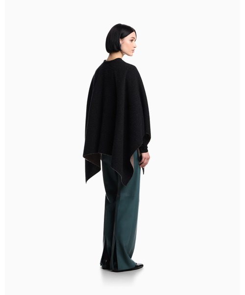 【中古】エンポリオアルマーニ EMPORIO ARMANI 22AW ポンチョ風ウール ジャケット 42 レディース セール】【エンポリオ アルマーニ】ダブルフェイスケープ ウール