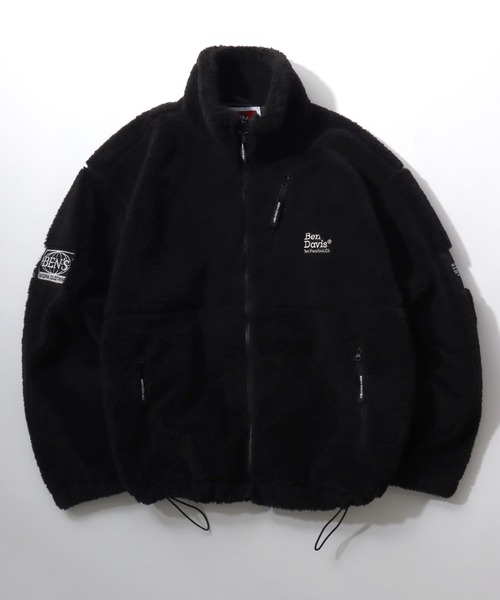 BEN DAVIS(ベンデイビス)の「BEN DAVIS/ベンデイビス DAZZLE BOA JACKET/オーバーサイズ シープボア ジップアップジャケット/ボアフリースブルゾン/レディース メンズ(ブルゾン・メンズ・ホワイト/ブラック・M/L/XL)」の19枚目の写真