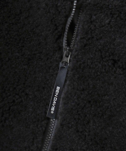 BEN DAVIS(ベンデイビス)の「BEN DAVIS/ベンデイビス DAZZLE BOA JACKET/オーバーサイズ シープボア ジップアップジャケット/ボアフリースブルゾン/レディース メンズ(ブルゾン・メンズ・ホワイト/ブラック・M/L/XL)」の15枚目の写真