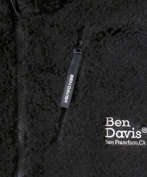 BEN DAVIS(ベンデイビス)の「BEN DAVIS/ベンデイビス DAZZLE BOA JACKET/オーバーサイズ シープボア ジップアップジャケット/ボアフリースブルゾン/レディース メンズ(ブルゾン・メンズ・ホワイト/ブラック・M/L/XL)」の14枚目の写真