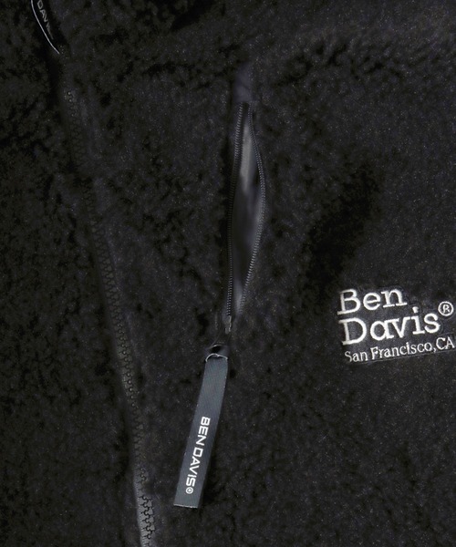 BEN DAVIS(ベンデイビス)の「BEN DAVIS/ベンデイビス DAZZLE BOA JACKET/オーバーサイズ シープボア ジップアップジャケット/ボアフリースブルゾン/レディース メンズ(ブルゾン・メンズ・ホワイト/ブラック・M/L/XL)」の13枚目の写真