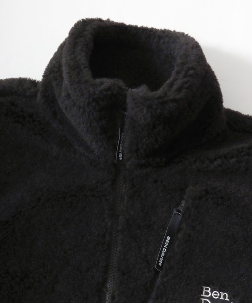BEN DAVIS(ベンデイビス)の「BEN DAVIS/ベンデイビス DAZZLE BOA JACKET/オーバーサイズ シープボア ジップアップジャケット/ボアフリースブルゾン/レディース メンズ(ブルゾン・メンズ・ホワイト/ブラック・M/L/XL)」の16枚目の写真
