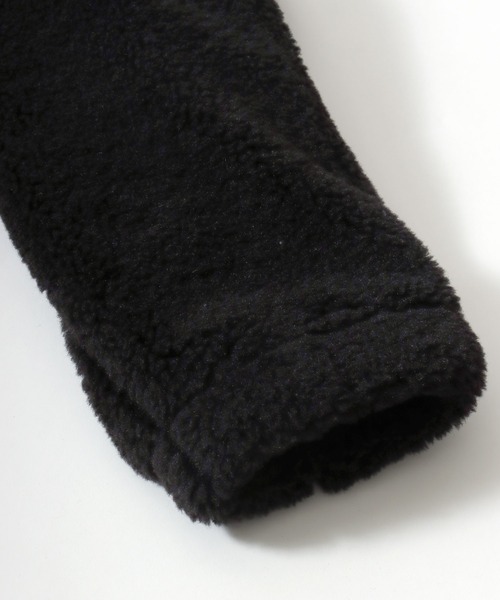 BEN DAVIS(ベンデイビス)の「BEN DAVIS/ベンデイビス DAZZLE BOA JACKET/オーバーサイズ シープボア ジップアップジャケット/ボアフリースブルゾン/レディース メンズ(ブルゾン・メンズ・ホワイト/ブラック・M/L/XL)」の8枚目の写真