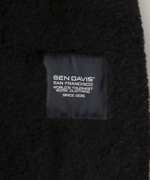 BEN DAVIS(ベンデイビス)の「BEN DAVIS/ベンデイビス DAZZLE BOA JACKET/オーバーサイズ シープボア ジップアップジャケット/ボアフリースブルゾン/レディース メンズ(ブルゾン・メンズ・ホワイト/ブラック・M/L/XL)」の6枚目の写真