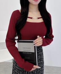 INGNI | デコルテオープンビジューニット(ニット/セーター)