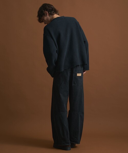 PUBLIC TOKYO（パブリックトウキョウ）の「NAPRON/SHIOTA　ワッフルカーディガン（カーディガン/ボレロ・メンズ・ブラック/ピンクベージュ・FREE）」の10枚目の写真