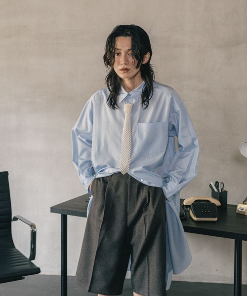 LEPSIM（レプシィム）の「《オフィスライン》ロングスリットシャツワンピース　582133（シャツワンピース・レディース・オフホワイト/ブルー/ストライプ・FREE）」の15枚目の写真