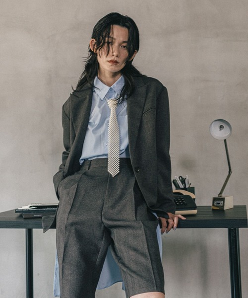 LEPSIM（レプシィム）の「《オフィスライン》ロングスリットシャツワンピース　582133（シャツワンピース・レディース・オフホワイト/ブルー/ストライプ・FREE）」の21枚目の写真