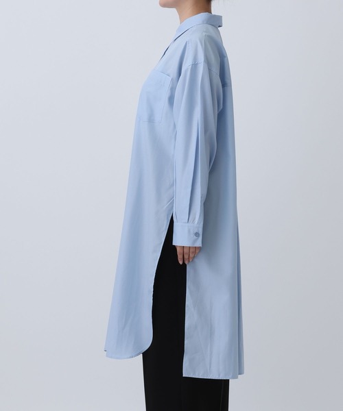 LEPSIM（レプシィム）の「《オフィスライン》ロングスリットシャツワンピース　582133（シャツワンピース・レディース・オフホワイト/ブルー/ストライプ・FREE）」の20枚目の写真