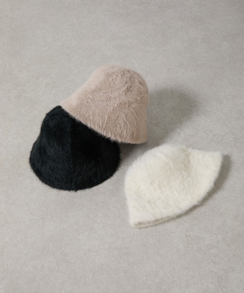COLONY 2139(コロニートゥーワンスリーナイン)の「シャギーバケットハット(ハット・レディース・アイボリー/ブラック/グレイッシュベージュ・FREE)」の18枚目の写真