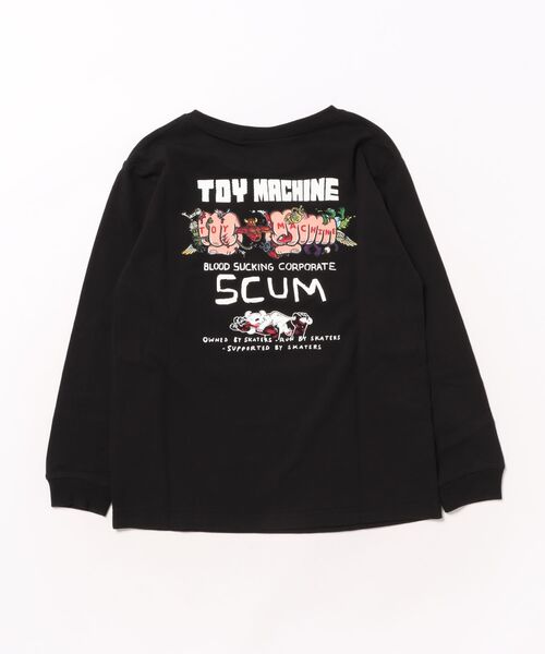 TOY MACHINE(トイ マシーン)の「TOY MACHINE/トイマシーン SCUM L/S T キッズ ロンT 25A903-42(Tシャツ/カットソー・キッズ・ブラック/ホワイト/オレンジ・130cm/140cm/150cm/160cm)」の4枚目の写真