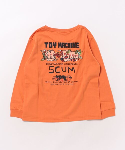 TOY MACHINE(トイ マシーン)の「TOY MACHINE/トイマシーン SCUM L/S T キッズ ロンT 25A903-42(Tシャツ/カットソー・キッズ・ブラック/ホワイト/オレンジ・130cm/140cm/150cm/160cm)」の5枚目の写真
