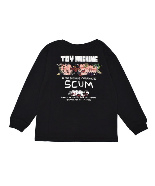 TOY MACHINE(トイ マシーン)の「TOY MACHINE/トイマシーン SCUM L/S T キッズ ロンT 25A903-42(Tシャツ/カットソー・キッズ・ブラック/ホワイト/オレンジ・130cm/140cm/150cm/160cm)」の1枚目の写真