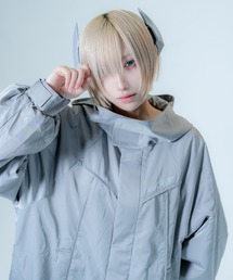 Re:CRYPT（リクリプト）の「ハイネック 中綿 ミドルコート / 中綿ブルゾン ワンポイント フード（ダウンジャケット/コート）」