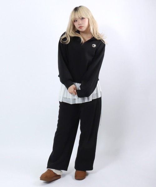 T&C(タウン&カントリー)の「T&C(タウンアンドカントリー)ハーフジップスウェットトレーナー&スウェットパンツ セットアップ レディース/上下2点セット(セットアップ・レディース・ブラック/アッシュグレー/ブラウン・L/M)」の14枚目の写真