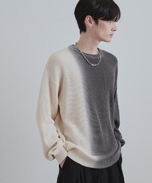 tk.TAKEO KIKUCHI(ティーケータケオキクチ)の「グラデダイニットプルオーバー(ニット/セーター・メンズ・ライトグレー/ブラック/ブラウン系その他/ネイビー・01/02/03)」の6枚目の写真