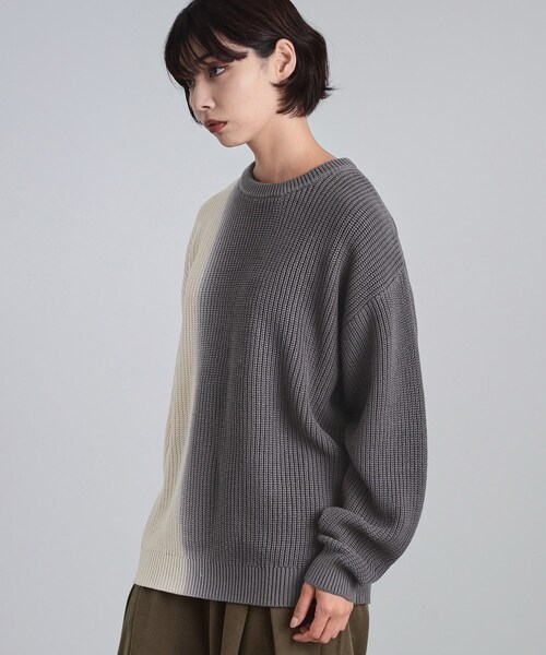 tk.TAKEO KIKUCHI(ティーケータケオキクチ)の「グラデダイニットプルオーバー(ニット/セーター・メンズ・ライトグレー/ブラック/ブラウン系その他/ネイビー・01/02/03)」の11枚目の写真