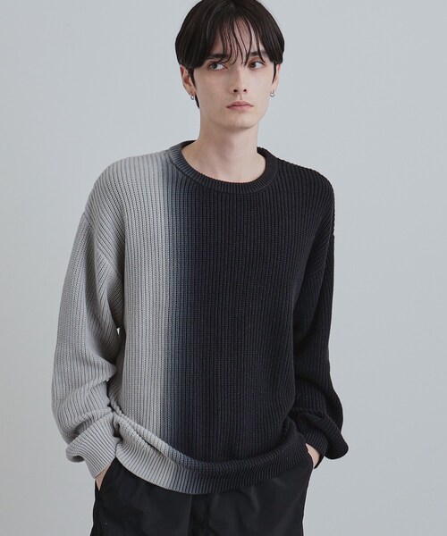 tk.TAKEO KIKUCHI(ティーケータケオキクチ)の「グラデダイニットプルオーバー(ニット/セーター・メンズ・ライトグレー/ブラック/ブラウン系その他/ネイビー・01/02/03)」の14枚目の写真