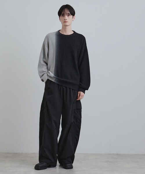 tk.TAKEO KIKUCHI(ティーケータケオキクチ)の「グラデダイニットプルオーバー(ニット/セーター・メンズ・ライトグレー/ブラック/ブラウン系その他/ネイビー・01/02/03)」の15枚目の写真