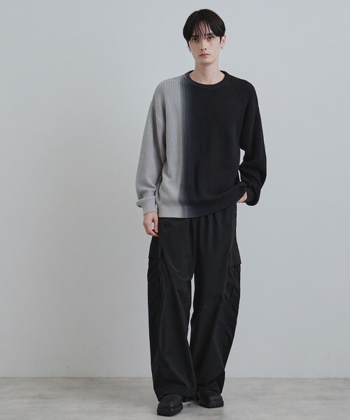 tk.TAKEO KIKUCHI(ティーケータケオキクチ)の「グラデダイニットプルオーバー(ニット/セーター・メンズ・ライトグレー/ブラック/ブラウン系その他/ネイビー・01/02/03)」の16枚目の写真