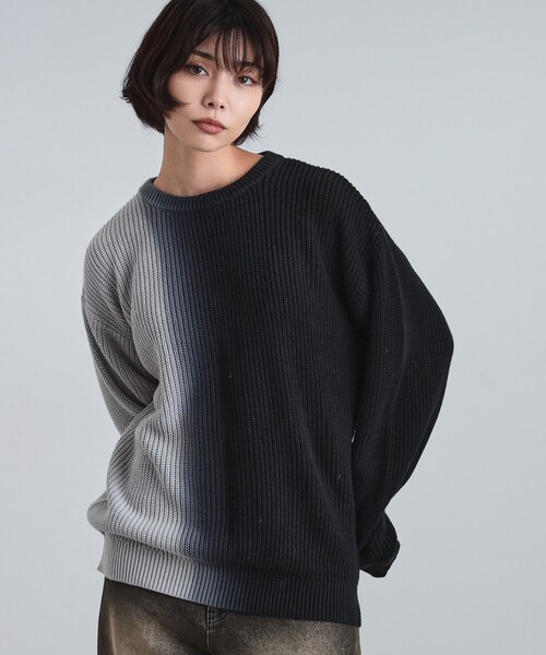 tk.TAKEO KIKUCHI(ティーケータケオキクチ)の「グラデダイニットプルオーバー(ニット/セーター・メンズ・ライトグレー/ブラック/ブラウン系その他/ネイビー・01/02/03)」の17枚目の写真