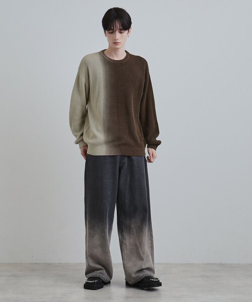 tk.TAKEO KIKUCHI(ティーケータケオキクチ)の「グラデダイニットプルオーバー(ニット/セーター・メンズ・ライトグレー/ブラック/ブラウン系その他/ネイビー・01/02/03)」の22枚目の写真