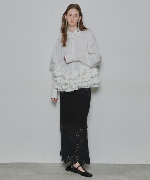 LA BELLE ETUDE(ラベルエチュード)の「"Prima" blouse(シャツ/ブラウス・レディース・ホワイト/ブラック・FREE)」の4枚目の写真