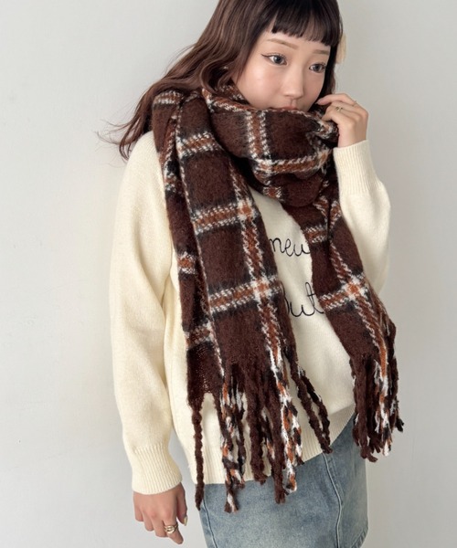 セール】ボリュームチェックマフラー（マフラー）｜SOLLON.（ソルロン