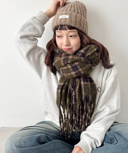 セール】ボリュームチェックマフラー（マフラー）｜SOLLON.（ソルロン