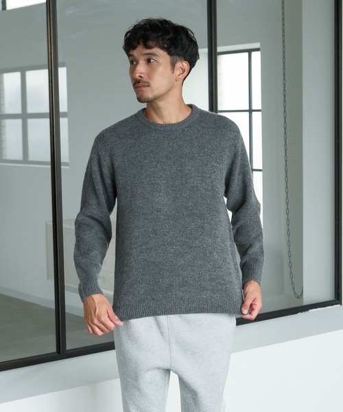 FOUND GOOD（ファウンドグッド）の「フワフワニットプルオーバー2（ニット/セーター・メンズ・ブルー系/グレー系/グリーン系1/ブラック/ベージュ・XL/M/L/S）」の3枚目の写真