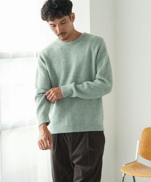 FOUND GOOD（ファウンドグッド）の「フワフワニットプルオーバー2（ニット/セーター・メンズ・ブルー系/グレー系/グリーン系1/ブラック/ベージュ・XL/M/L/S）」の5枚目の写真