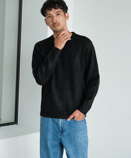 FOUND GOOD（ファウンドグッド）の「フワフワニットプルオーバー2（ニット/セーター・メンズ・ブルー系/グレー系/グリーン系1/ブラック/ベージュ・XL/M/L/S）」の2枚目の写真