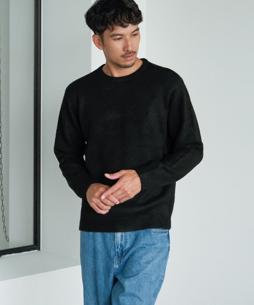 FOUND GOOD（ファウンドグッド）の「フワフワニットプルオーバー2（ニット/セーター・メンズ・ブルー系/グレー系/グリーン系1/ブラック/ベージュ・XL/M/L/S）」の7枚目の写真