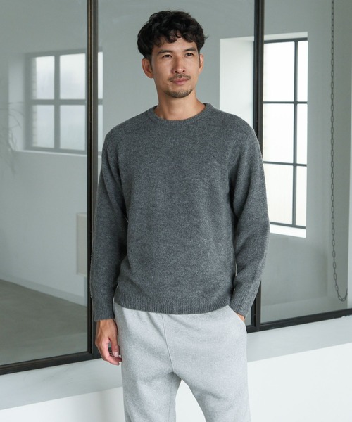 FOUND GOOD（ファウンドグッド）の「フワフワニットプルオーバー2（ニット/セーター・メンズ・ブルー系/グレー系/グリーン系1/ブラック/ベージュ・XL/M/L/S）」の9枚目の写真