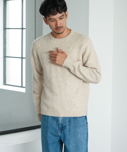 FOUND GOOD（ファウンドグッド）の「フワフワニットプルオーバー2（ニット/セーター・メンズ・ブルー系/グレー系/グリーン系1/ブラック/ベージュ・XL/M/L/S）」の13枚目の写真