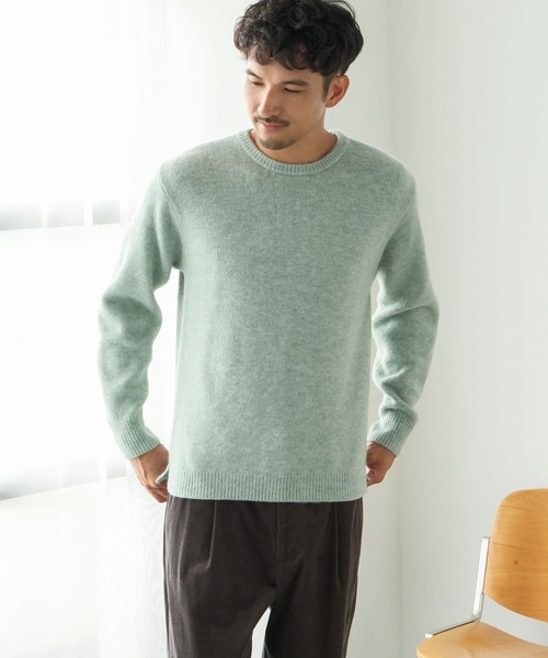 FOUND GOOD（ファウンドグッド）の「フワフワニットプルオーバー2（ニット/セーター・メンズ・ブルー系/グレー系/グリーン系1/ブラック/ベージュ・XL/M/L/S）」の16枚目の写真