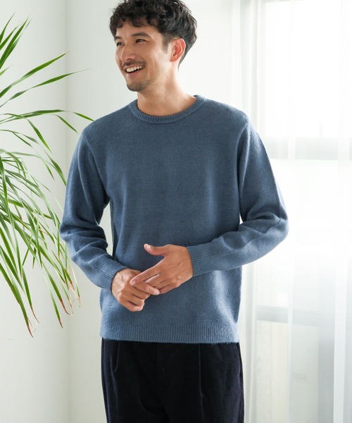 FOUND GOOD（ファウンドグッド）の「フワフワニットプルオーバー2（ニット/セーター・メンズ・ブルー系/グレー系/グリーン系1/ブラック/ベージュ・XL/M/L/S）」の18枚目の写真