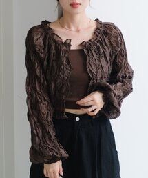 Kastane | 【2WAY】フリルシャーリングブラウス(シャツ/ブラウス)