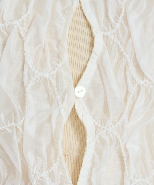 Kastane（カスタネ）の「【2WAY】フリルシャーリングブラウス（シャツ/ブラウス・レディース・ブラウン/アイボリー・FREE）」の14枚目の写真