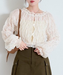 Kastane | 【2WAY】フリルシャーリングブラウス(シャツ/ブラウス)