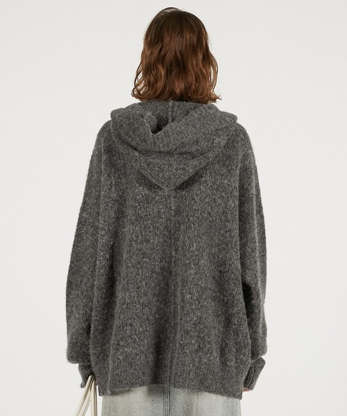 PRANK PROJECT（プランクプロジェクト）の「フーデッドジップカーディガン / Hooded Zip Cardigan（カーディガン/ボレロ・レディース・グレー/イエロー・FREE）」の7枚目の写真