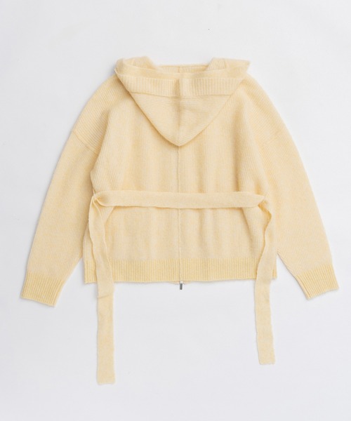 PRANK PROJECT（プランクプロジェクト）の「フーデッドジップカーディガン / Hooded Zip Cardigan（カーディガン/ボレロ・レディース・グレー/イエロー・FREE）」の15枚目の写真